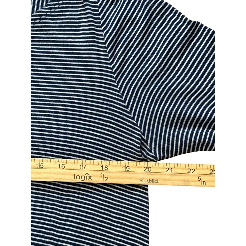 Cyrus Navy White Striped Oversized High Low Tunic Top Mixed Stripe T-Shirt - Picture 5 of 11